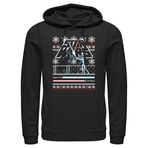 Men's Star Wars: A New Hope Saber Ugly Christmas Pull Over Hoodie - image 1 of 4