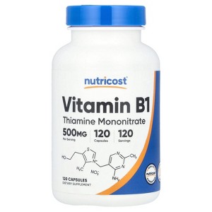 Nutricost Vitamin B1, 500 mg, 120 Capsules - 1 of 2
