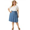 Agnes Orinda Women's Plus Size Pin Dots Notched V-Neck Dressy Trendy Fashion Casual Summer Blouses - 4 of 4