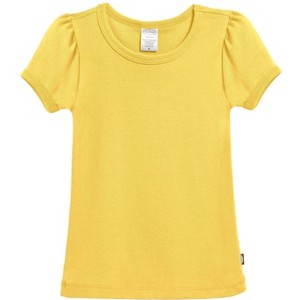 City Threads Girls 100% Cotton Short Sleeve Puff Classic Fit Tee - USA-Made - 1 of 4