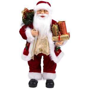Northlight Holly Berry Standing Santa Claus Christmas Figurine - 24" - 1 of 4