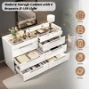 AMERLIFE Modern High Gloss Dressers with Storage Drawers, Elegant Bedroom Storage Organizer - 4 of 4