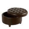 Large Tufted Round Storage Ottoman - HomePop - image 3 of 4