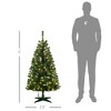 5' Artificial Prelit Christmas Trees with Warm White or Colorful LED Lights - 3 of 4