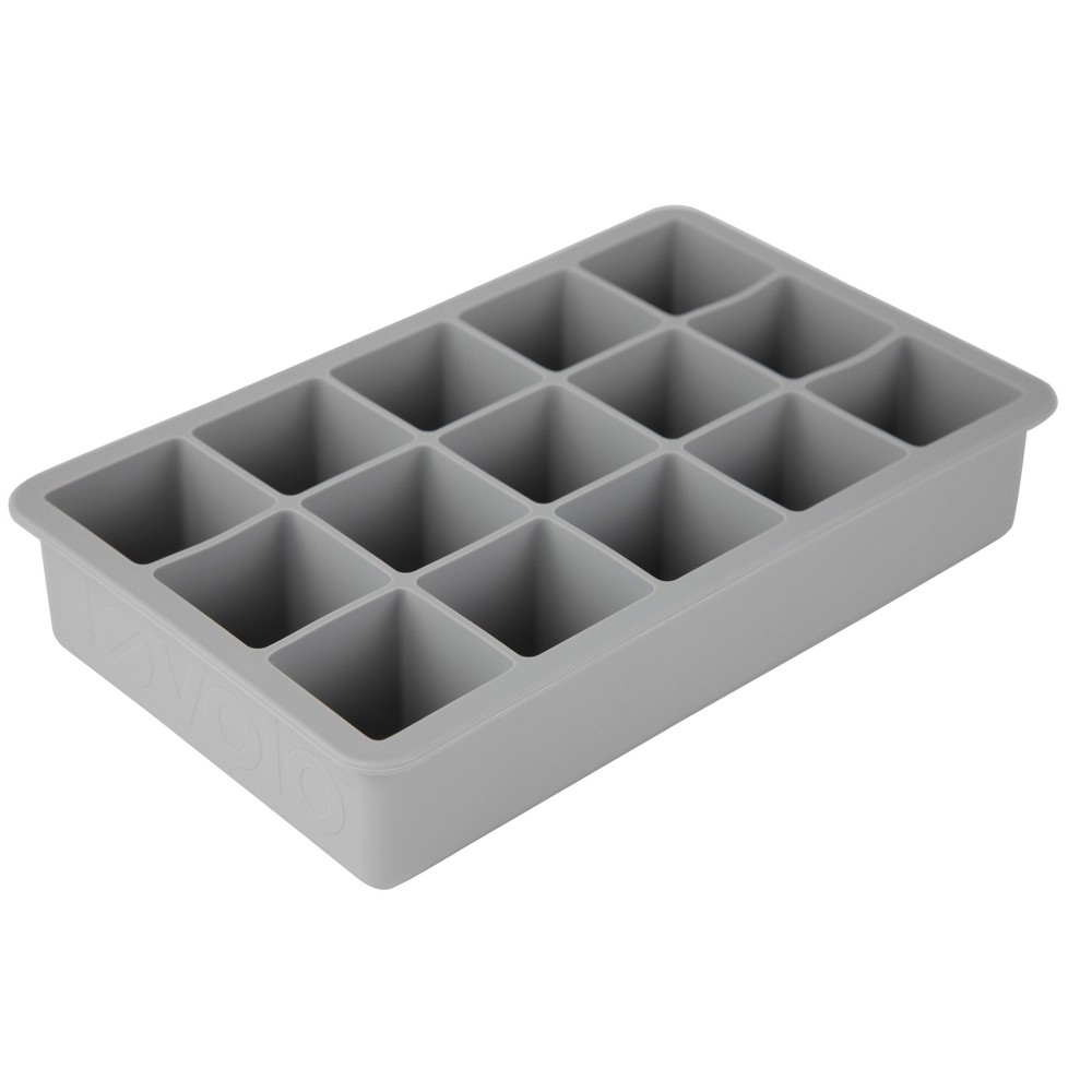 Photos - Barware Tovolo Set of 2 Perfect Ice Cube Trays Oyster Gray: Silicone, 15 Cavities, Dishwasher-Safe, 1.5 oz Capacity Per Cavity