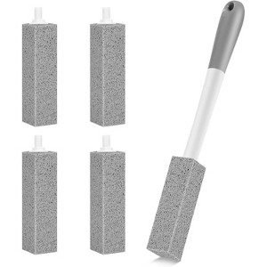 4 Pack Toilet Pumice Stone with Extra Long Handle,Pumice Stone Toilet Bowl Cleaner,1 Cleaning Handle - 1 of 4
