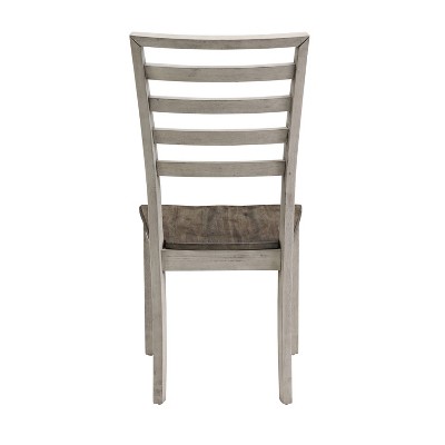 Abacus 7-Piece Smokey Alabaster and Honey Dining Set with Self-Storing Leaf