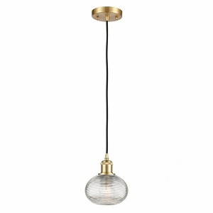 Ithaca - 1 Light Cord Hung Mini Pendant In Industrial Style-7 Inches Tall and 6 Inches Wide - 1 of 1