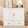 Murphy Bed with USB Port and a Large Drawer - ModernLuxe - 3 of 4