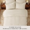Cozy Comfort Sage Green Queen Size Comforter Set - Bed in a Bag 7 Pieces Stripes Seersucker Bedding Set, Soft Lightweight Down Alternative Comforter, - 2 of 4