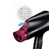 Panasonic nanoe Compact Hair Dryer, 1400W Portable Hair Dryer with Folding Handling and QuickDry Nozzle for Fast Drying – EH-NA27-K (Black/Pink) - 3 of 4