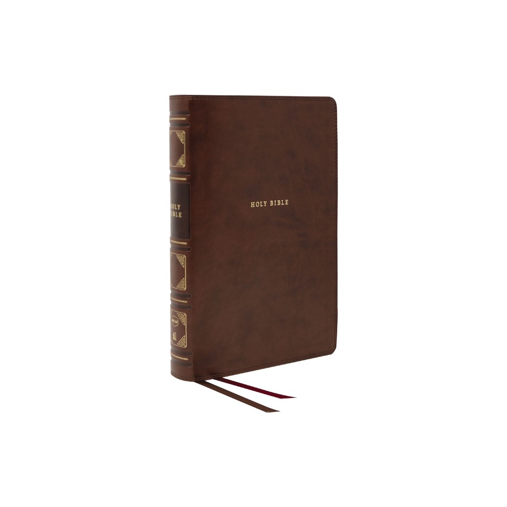 Nkjv, Reference Bible, Classic Verse-By-Verse, Center-Column, Leathersoft, Brown, Indexed, Red Letter Edition, Comfort Print - by Thomas Nelson