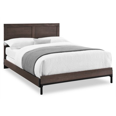 Rustic Gray and Matte Black 6-in-1 Convertible Baby Crib