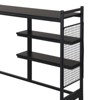 NicBex Twin/Full size Metal Daybed with Movable Desk,Metal Grid,Shelves and Clothes Hanger for Bedroom,Living Room - 4 of 4