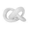 Glam Resin Decorative Knot Sculpture - Modern Accent for Home, Office, Bedroom & Living Room - Stylish Abstract Tabletop Art Piece - 7" White - 4 of 4