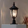 John Timberland Bellagio Rustic Post Light Textured Black with Pier Mount 22 3/4" Hammered Glass for Exterior Light Barn Deck House Porch Yard Patio - 2 of 4