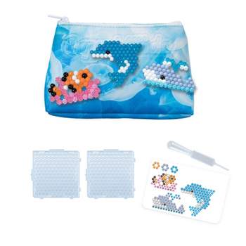 Aquabeads Decorator's Pouch, Complete Arts & Crafts Bead Kit for Children with DIY Purse - Bubbly Blue Sea Life Theme