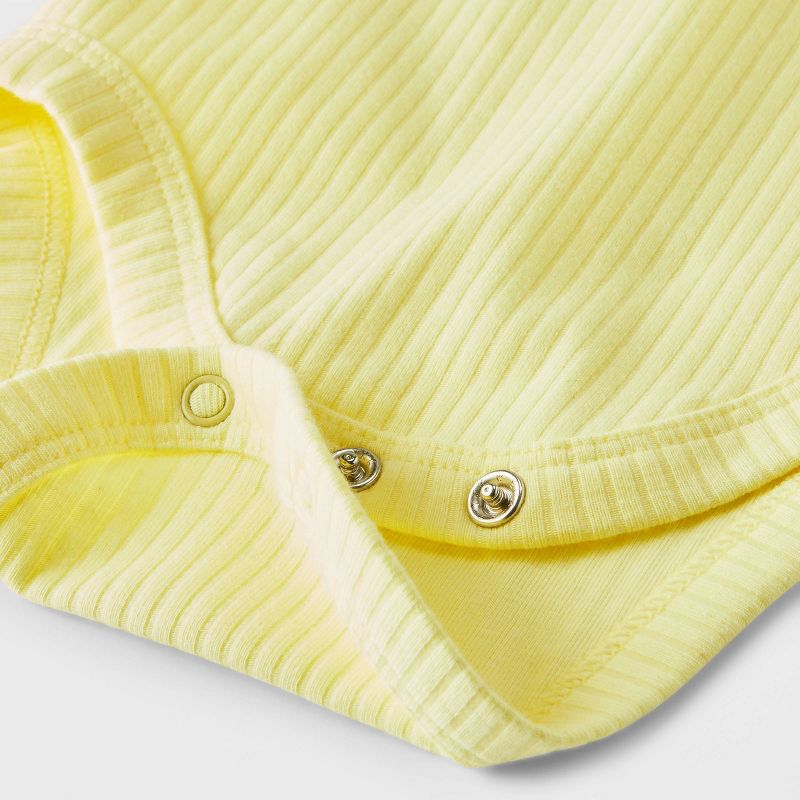 Baby Solid Henley Bodysuit - Cat & Jack™ Yellow, 5 of 6