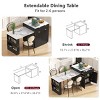 82.6" Kitchen Island with Extendable Dining Table, Power Outlet & Double-Sided Storage, Modern Dining Island-3irtyhousy - 3 of 4