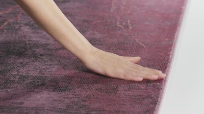 Gray Abstract Hand-Knotted Viscose Area Rug
