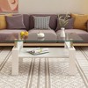 NicBex Rectangle Tempered Glass Coffee Table with Storage Layer,Modern End Table,Center Table for Living Room - 3 of 4