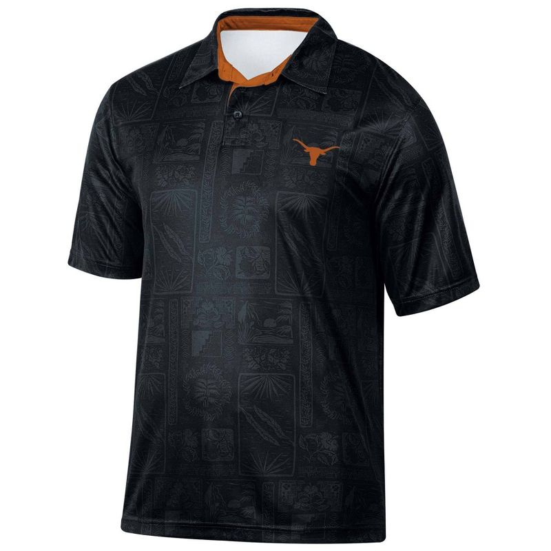 NCAA Texas Longhorns Men&#39;s Tropical Polo T-Shirt, 1 of 4