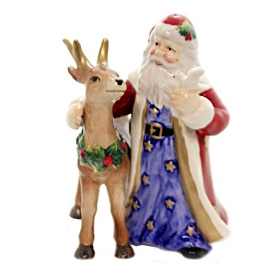 Tabletop 4.25" Santa/Reindeer Salt/Pepper Christmas White Dove Cosmos Gifts Corp.  -  Salt And Pepper Shaker Sets