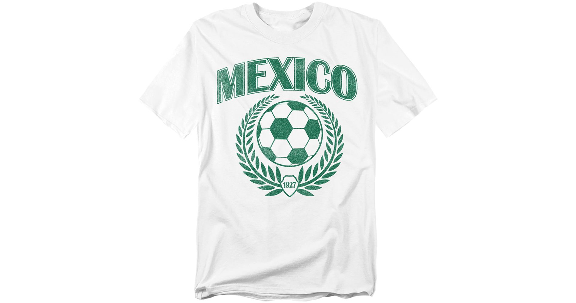 Men's Mexico Futbol Laurels Soccer Ball Fan Country T-Shirt