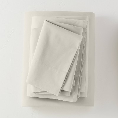 King Washed Supima Percale Solid Sheet Set Natural - Casaluna™