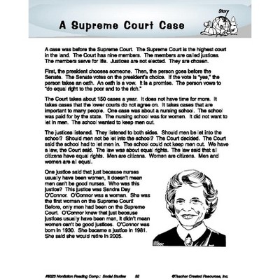 Teacher Created Resources Non-Fiction Reading Comprehension: Social Studies Activity Book, Grade 3, 144 Pages