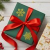 Wrapables 1.5 Inch Holographic Christmas Sticker Label Roll, Holiday Stickers for Sealing Cards, Envelopes, Gift Boxes (500pcs), Gold Snowflakes - 3 of 4