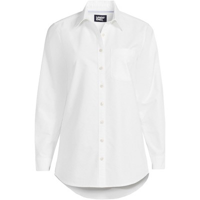 women's petite white button down shirt