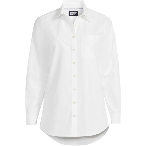 Women's plus size hot sale white oxford shirt