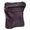 Steeltime Genuine leather handbag , Containing accessible pockets. Color Options: Black, Brown, Navy, Purple, Red, Mint - 2 of 4