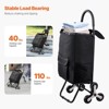VEVOR Stair Climber Trolley Dolly, 36L Folding Shopping Cart, Grocery Cart Trolley Laundry Stair Climbing Handcart with 6 Wheels & Oxford Cloth Bag - 4 of 4