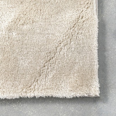 Cream Bliss 6' x 9' Easy-Care Synthetic Shag Rug