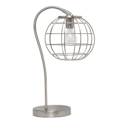 Arched Metal Cage Table Lamp Brushed Nickel - Lalia Home