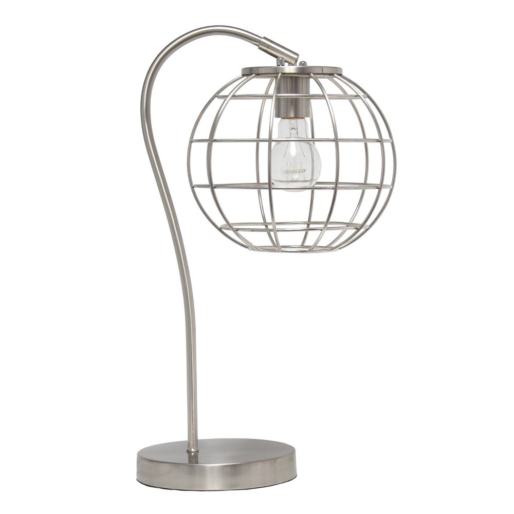 Photos - Floodlight / Garden Lamps Metal Arched Cage Table Lamp Brushed Nickel - Lalia Home
