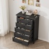 5 Drawer Dresser for Bedroom, Tall Freestanding Chest with Wood Frame and Vertical Storage, Closet Organizer for Entryway or Living Room - 4 of 4
