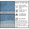 Fantasia Bath Rug Bathroom Rugs Set, Washable Rug, Extra Soft and Absorbent bath Rug, Bath Mat Set, Non-Slip, 4 Pcs Set with Runner, Blue - 4 of 4