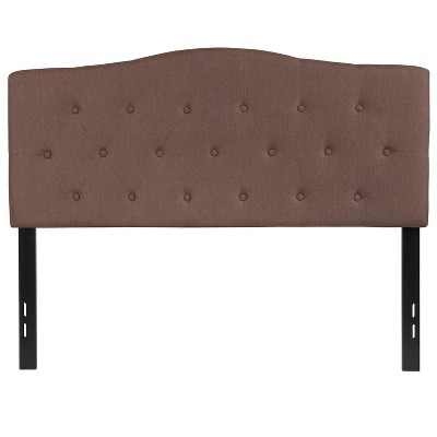 Emma and Oliver Arched Button Tufted Upholstered Headboard