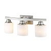 Chloe Lighting Aaliyah Contemporary 3 Light Brushed Nickel Bath Vanity Light Opal White Glass 23" Wide - 4 of 4