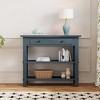 Retro Console Table, with Drawer and Shelves, Versatile Storage Solutions, for Entryway, Living Room and Hallways, Available in Multiple Colors - 3 of 4