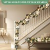 6ft Battery Operated Pre-Lit Christmas Garland with Poinsettias & Balls for Mantle, Fireplace and Stair Railing - 4 of 4