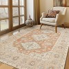 Abynow Medallion Persian Diamond Texture Indoor Area Rug-8' x 10'-Brick - 3 of 4