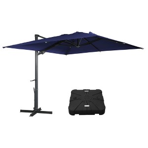Mondawe 10 ft. Square Aluminum Cantilever Outdoor Tilt Patio Umbrella with Base Weight Stand - 1 of 1