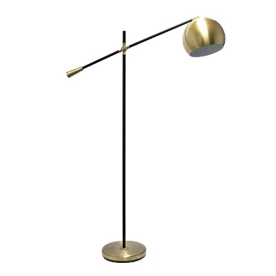 Swivel Floor Lamp with Inner Dome Shade Antique Brass - Lalia Home