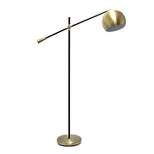 Swivel Floor Lamp with Inner Dome Shade Antique Brass - Lalia Home