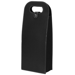 Unique Bargains Foldable Reusable Leather Wine Gift Bags for Picnic Party - 1 of 3
