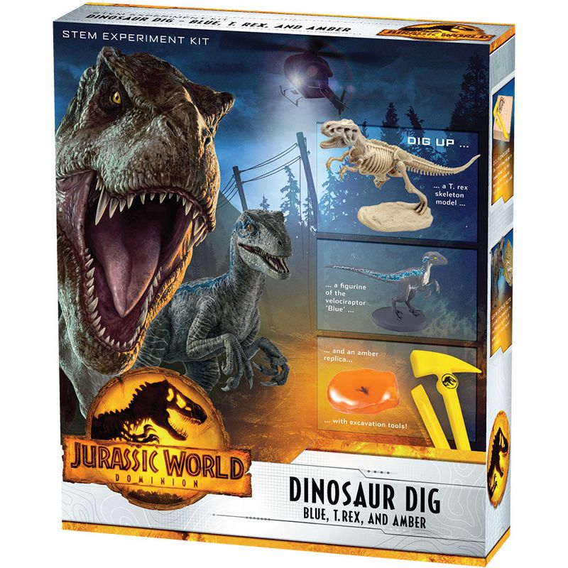 Jurassic World: Dominion Dinosaur Dig - Blue, T. Rex, and Amber, 1 of 10